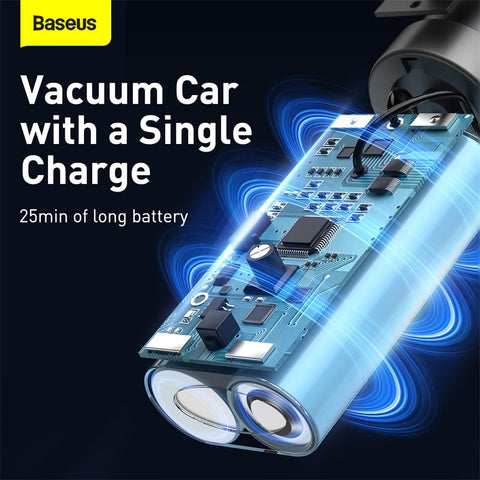 Baseus 4000Pa Car Vacuum Cleaner A1 Wireless Vacuum for Automotive Home PC Cleaning Mini Portable Handheld Auto Vacuum Cleaner