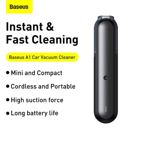 Baseus 4000Pa Car Vacuum Cleaner A1 Wireless Vacuum for Automotive Home PC Cleaning Mini Portable Handheld Auto Vacuum Cleaner