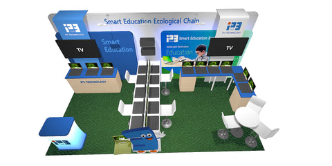 Reserved Services : Custom Exhibition Booth: SKTDEPOT LMMC 10X20 with TV, Display Mount Wall, Wooden Display Stand, Table Top