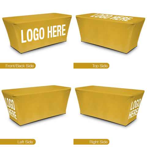 Rectangle 6 ft Tablecloth custom logo stretch table-cover for Promotion advertising festival