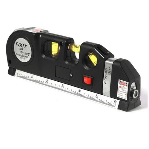 Home Multi-function High Precise Laser Leveling Instrument Steel Ruler Straight Line Laser Level Aligner Vertical Measure Tape