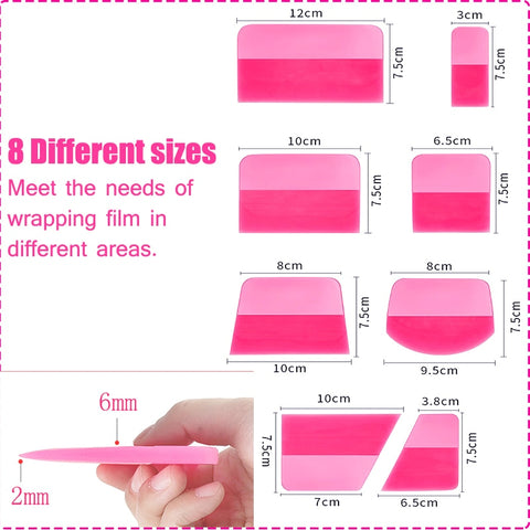 TOFAR Window Tint Kit Tools TPU PPF Squeegee Car Paint Protection Film Vinyl Wrap Rubber Scraper Auto Accessories Clean Wiper