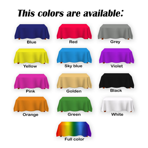 Rectangle 6 ft Tablecloth custom logo stretch table-cover for Promotion advertising festival