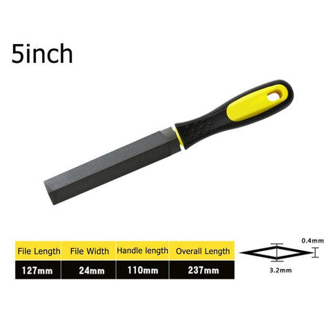4/5/6 Inch Pruning Saw File T12 Bearing Steel Fine-tooth Rasp File Carpentry Woodworking Sharpening Hand Tool With TPR Handle