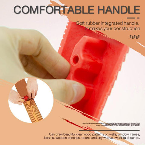 2Pcs/ set Rubber Roller Brush Imitation Wood Graining Wall Painting Home Decoration Art Embossing DIY Brushing Painting Tools