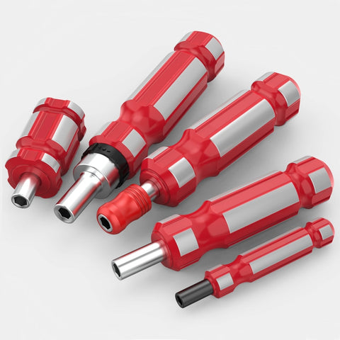 Magnetic Screwdriver Handle Ratchet Wrench Screw Socket Driver 1/4" or 4MM Hex Shank S2 Hand Tools Set