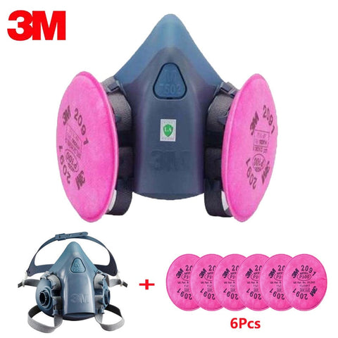 3M 7502 2091 P100 Industry Work Mask 7 In 1 Suit Paint Dust Mask Respirator Spray Dust Respirator Fliters