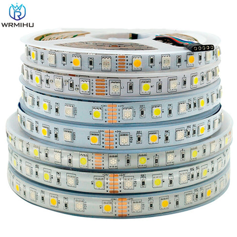 Super Bright 5m 12/24V SMD5050 60led/m RGBW/WW Festive Flexible Decoration Soft Light Strip For Display Cabinet Building Ceiling