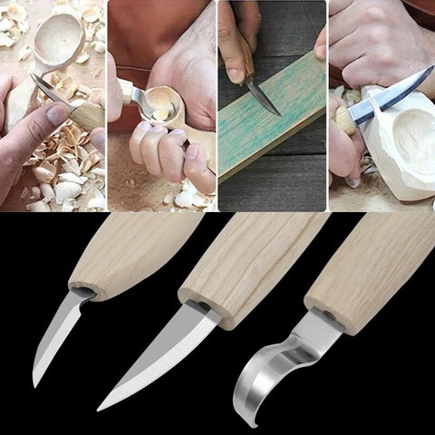 3pc 1 set Wood Carving Chisels Set Knife Butt Corner Skew Round Arc Machete Woodcut Woodworking Craft Graver Cutter DIY Hand Too