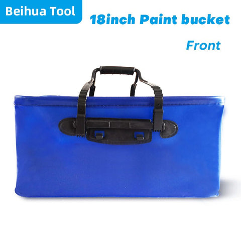 4PCS/set 18inch Paint Bucket kit Paint Roller Brush Paint Tray set for Wall Decoration Handbag Foldable Washing bucke50x28x23cm