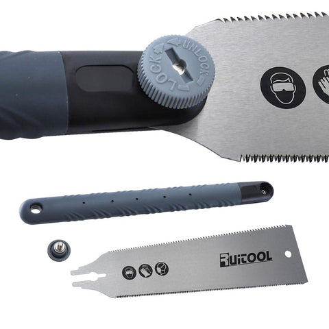 Double Edged Japanese Pull Saw 250mm SK5 Steel Flexible Blade 6-10/18 TPI Hand Saw for Woodworking Cutting Universal Tools