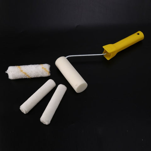 9Pcs Foam Paint Roller Tray Set 4-Inch Mini Roller Cover Refills For Wall Bathtub Paint Refinishing Sponge Roller Kit