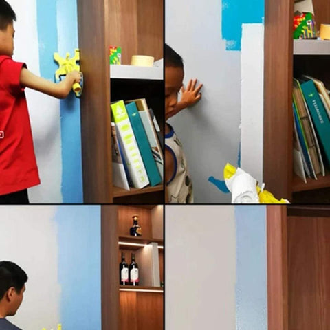 Clean Cut Proffesional Paint Roller 2-Pack Replacement Paint Edger with Brush Tool Multifunctional for Home Room Wall Ceilings