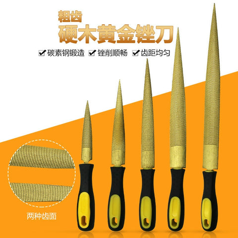 High quality Single grain woodworking gold file mahogany hardwood hand cutter wood carving fine teeth