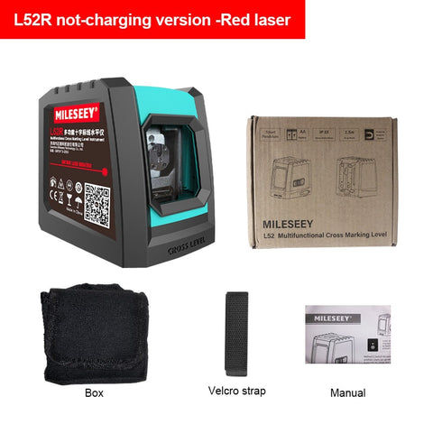 Mileseey Laser Level 2/5/12 Lines 3D Red/Green Rechargeable Gauge Self-Leveling Vertical Cross Leveling with Tripod For Home