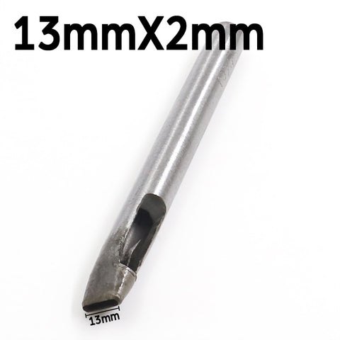 2mm*3/4/5/6/7/8/9/10/11/12mm DIY Drilling Bit Leather Craft Puncher Flat Hole Punch Maker Cutter Chisel Tool Set
