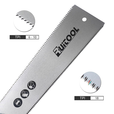Double Edged Japanese Pull Saw 250mm SK5 Steel Flexible Blade 6-10/18 TPI Hand Saw for Woodworking Cutting Universal Tools