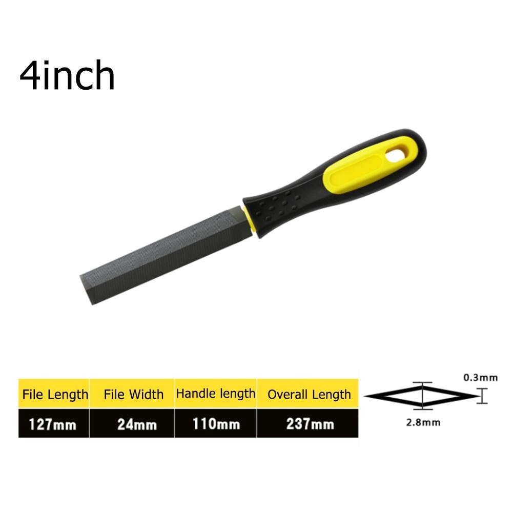 4/5/6 Inch Pruning Saw File T12 Bearing Steel Fine-tooth Rasp File Carpentry Woodworking Sharpening Hand Tool With TPR Handle