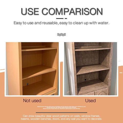 2Pcs/ set Rubber Roller Brush Imitation Wood Graining Wall Painting Home Decoration Art Embossing DIY Brushing Painting Tools