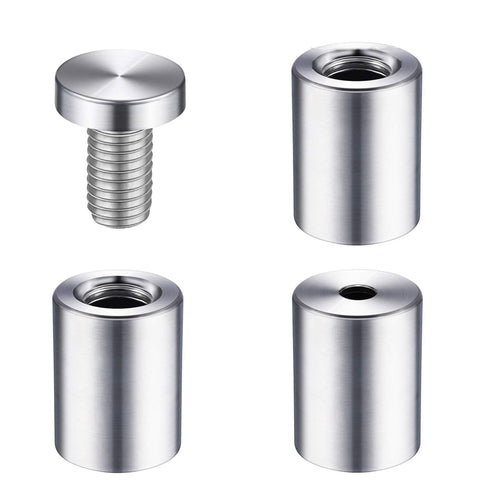 50 Packs Sign Standoff Screws Advertising Screws Stainless Steel Wall Standoff Mounts Glass Acrylic Nail For Glass Artwork And S