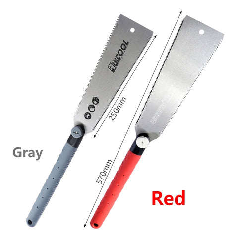 Japanese Pull Saw Double Sided Ryoba Saw 250mm SK5 3-Edge Teeth 0.6mm Flexible Blade for Wood Cutting