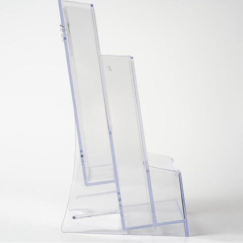 3 Grids Clear Business Card Holder Brochure Stand Pamphlet Card Desk Display Stand Holder Wall Mount Counter Top Use D5QC