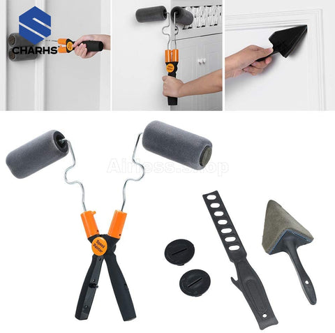 Double Paint Roller Adjustable Double-Sided Multi-Function DIY Brush Handle Room Wall Painting Runner Roller Tool Home
