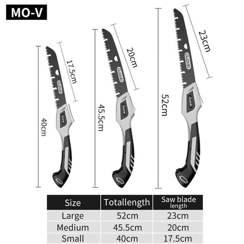 1Pcs 400/455/520mm Hand Saw OUDISI Multifunctional Folding Saw SK5 Blade MO-V Steel Handle Hand Saw Wood Cutting Tools