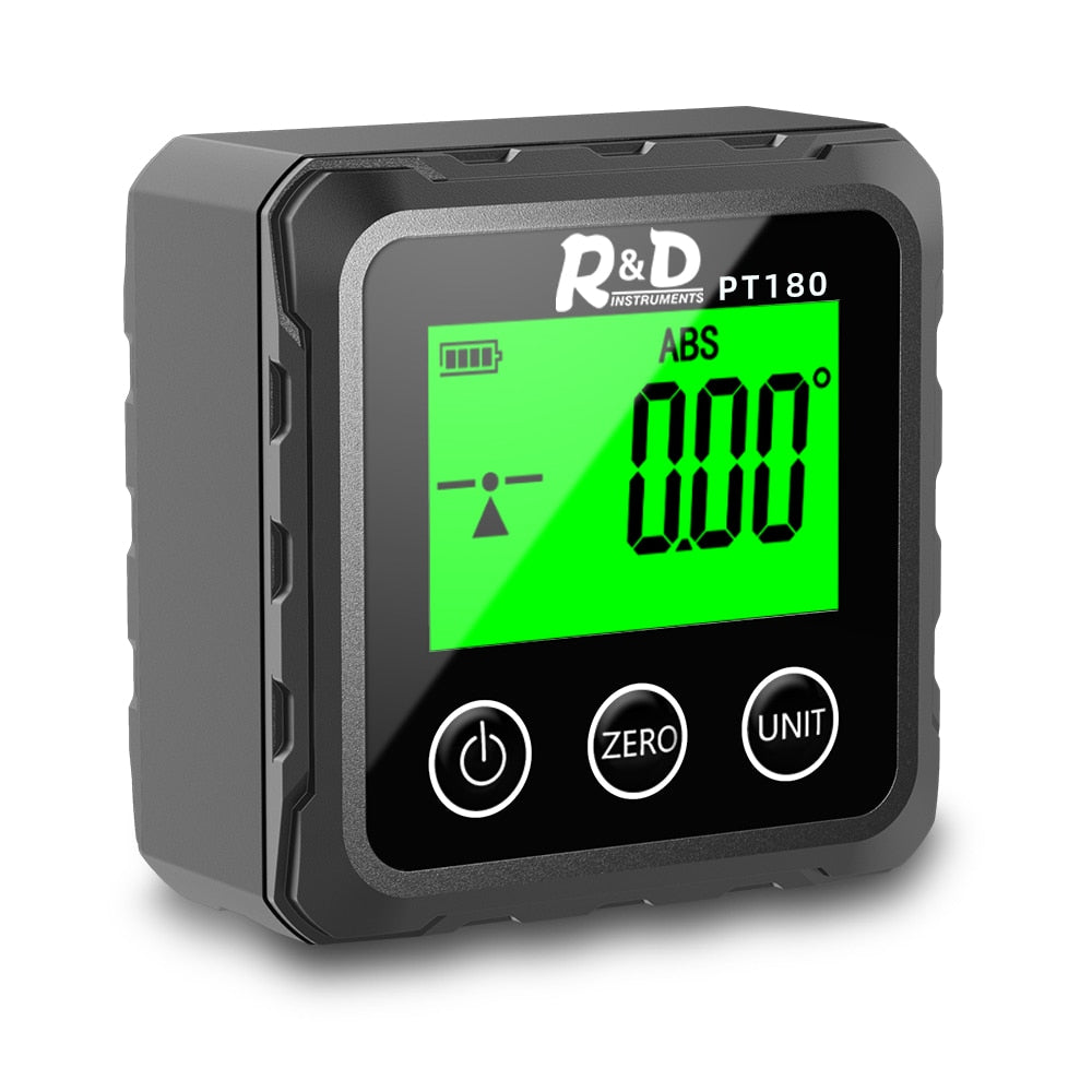 R&amp;D PT180 PT181 Laser  Digital Protractor Angle Measure Inclinometer 3 in 1 Laser Level Box Type-C Charging Angle meter for home