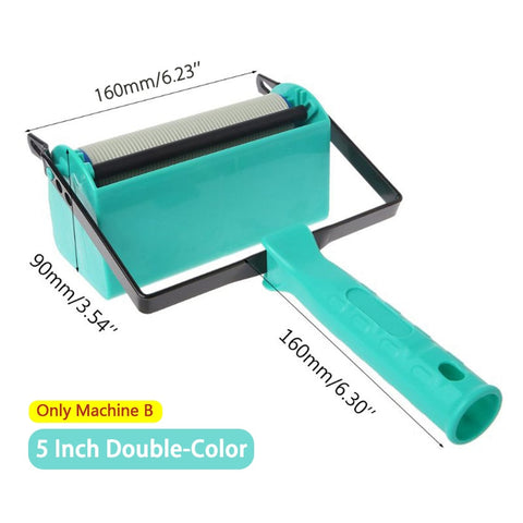 Roller And Patterned Paint Machine Wall Tools 5" Rubber Roller Brush Tool Set 3D Pattern Wallpaper Room Decor Painting Machine