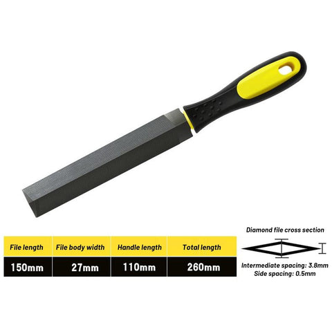 4/5/6 Inch Pruning Saw File T12 Bearing Steel Fine-tooth Rasp File Carpentry Woodworking Sharpening Hand Tool With TPR Handle