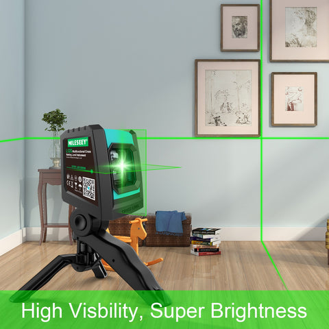MiLESEEY 2 Lines Laser Level L52R L62 360 laser level L6 nivel laser with Battery and Tripod лазерный уровень