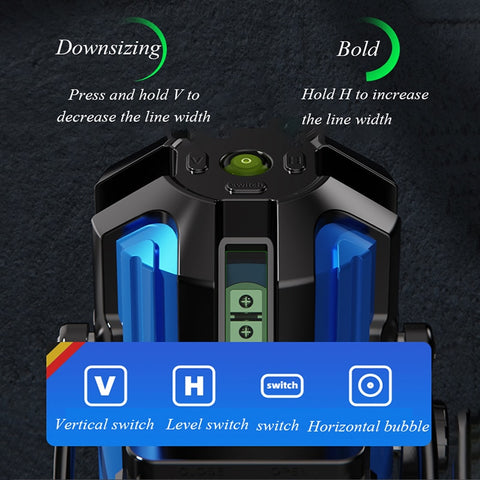 360 Rotating Automatic Leveling Laser Level Construction Tool Optical Instrument 2/3/5 Line Super Light Laser Measuring Tool