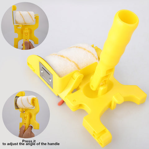 Paint Edging Tool Sets Paintbrush With Extra Roller And  Paint Container Tray And 4pcs Extension Rods For Wall Ceiling Brush