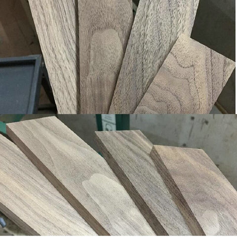 HQ TB1 DIY Knife Handle Material Timber Log Rare Wood Block 0.6-1CM Thin African Black Walnut Wood Lumber for Craft Hobby Tool