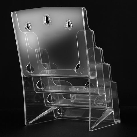 9 Inch Wide A4 File Display-Pocket Booklet And Brochure Holder Clear Acrylic Organizer best service