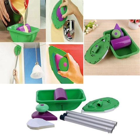 Paint Roller Tray Sponge Pads Kits Household Painting Brush Wall Decorative Hand Tools Home Room Diy Hand Tool Set