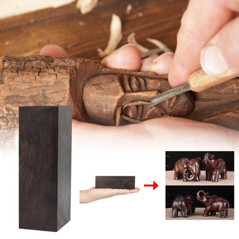 4.72x1.57x1.96 inch Rare Block Ebony Lumber Material Blank Wood Carving for Music Instruments