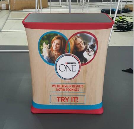 Portable 10ft tension fabric trade show displays pop up stand banners booth custom graphic print #3