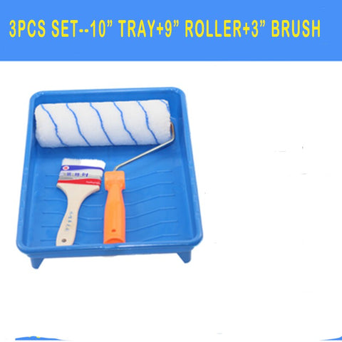 2/3/5pcs Paint Tools Roller Painting Brushes Set 10 inch Craft Paint Foam Tray Water Wool Household Use Wall Decorative DIY