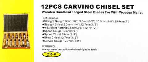 New 12pcs Professional Wood Carving Set Wood Working Tools Chisel Kit Carvers Carving Knife In Box Chisel Ferramentas Marcenaria