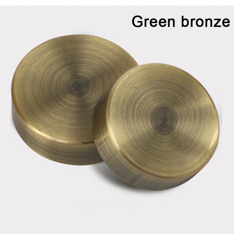 4Pcs Antique Pure copper Decorative Nail mirror Fixing Screws Plastic Washers Flat Advertisement nail Fittings Brass Screw Cover