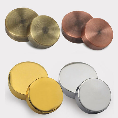 4Pcs Antique Pure copper Decorative Nail mirror Fixing Screws Plastic Washers Flat Advertisement nail Fittings Brass Screw Cover