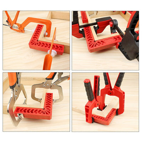 90 Degree Positioning Squares Plastic Clamping Square Right Angle Clamp Woodworking Carpenter Tool CLH@8