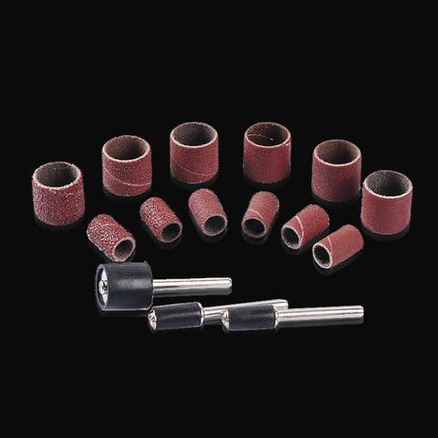 20 PCS  Drum Sanding Kit +2Pcs Band Mandrel  Shank Rotary Tool Nail Drill Bits Abrasive Tools Dremel Accessories