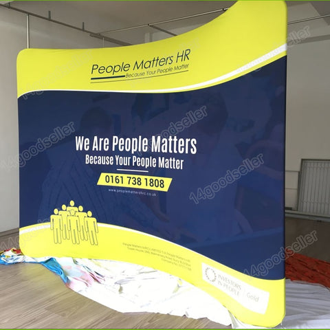 Portable 10ft tension fabric trade show displays pop up stand banners booth custom graphic print #3