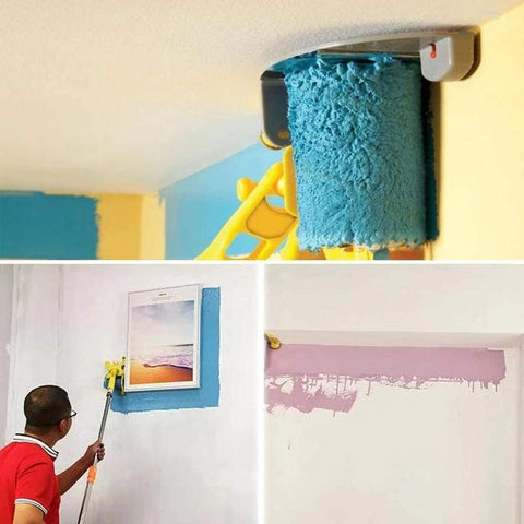 Clean Cut Proffesional Paint Roller 2-Pack Replacement Paint Edger with Brush Tool Multifunctional for Home Room Wall Ceilings