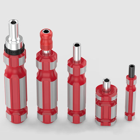 Magnetic Screwdriver Handle Ratchet Wrench Screw Socket Driver 1/4" or 4MM Hex Shank S2 Hand Tools Set