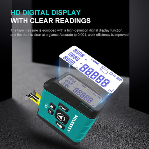 Mileseey DT20 3-in-1 Laser tape measure азерная рулетка Smart Digital display trena laser Measuring tape with Bluetooth