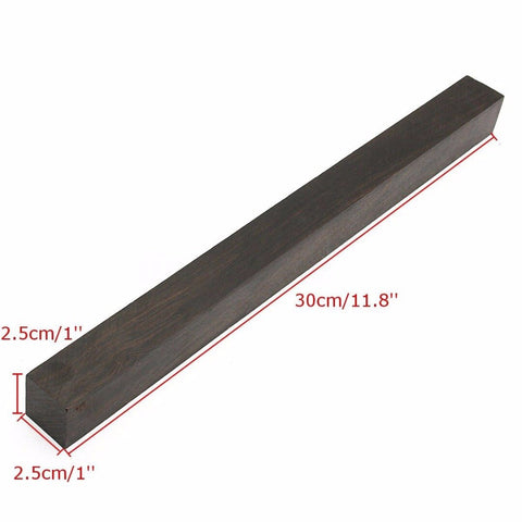 New 30*2.5*2.5cm Black Ebony Lumber Gabon Handle Blank For Musical Instruments